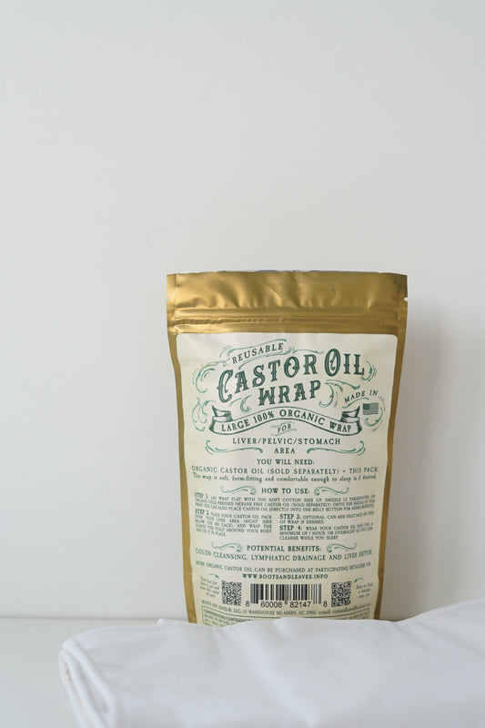 Castor Oil Wrap- Handmade in the USA & 100% Organic