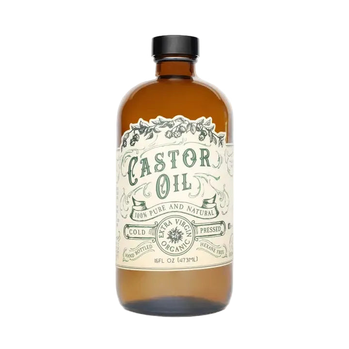 Organic Cold Pressed Castor Oil- Hexane Free USA Bottled